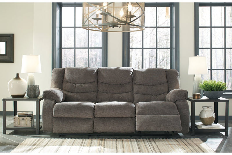 Tulen Gray Reclining Sofa - Lara FurnitureReclining Sofa
