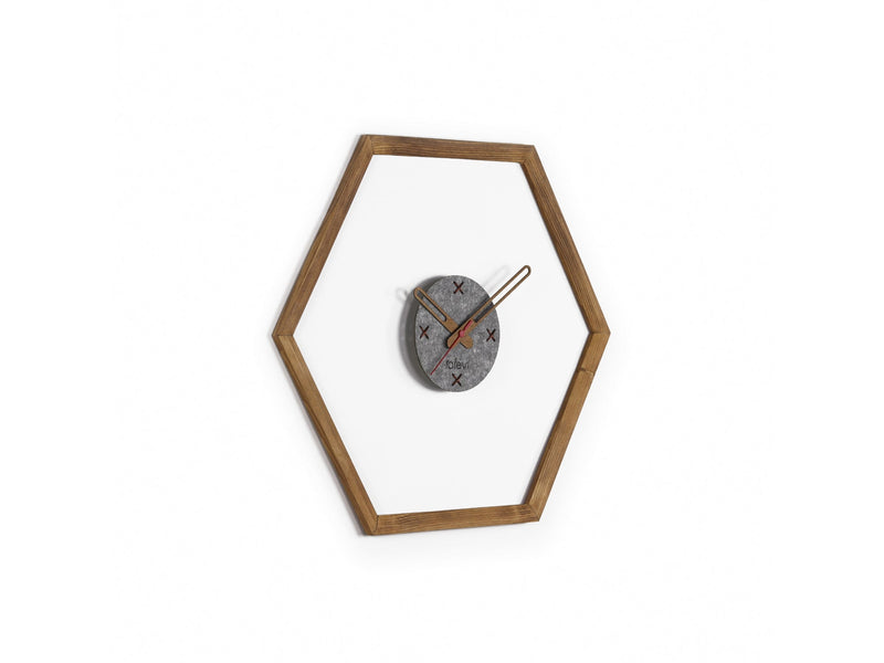 Tuva Wall Clock in Brown - 760-TUV-CLO-RF190502