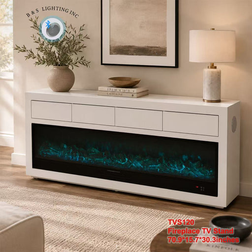 TVS120 70.8*15.7*30.3 inches Fireplace TV Stand - 210000007990