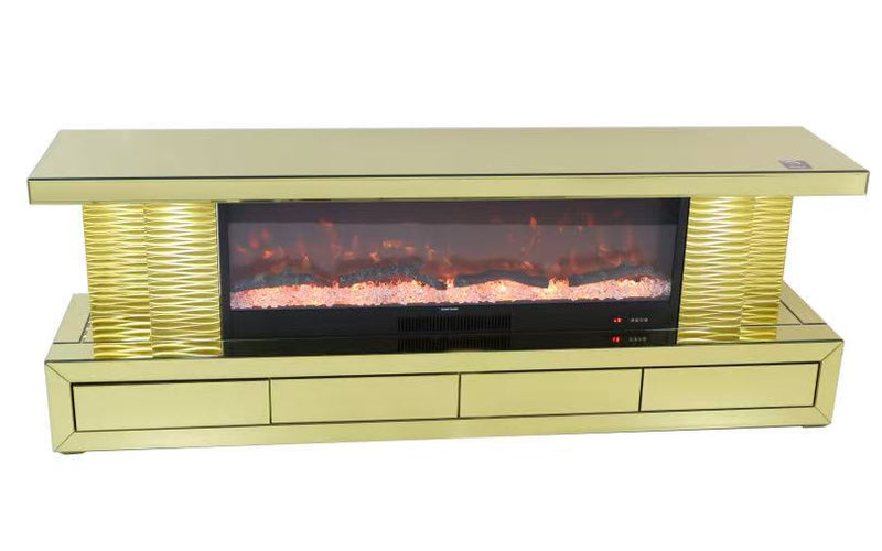 TVS123 70.9 x 15.7 x 26.4 inches Fireplace TV Stand - 210000008008