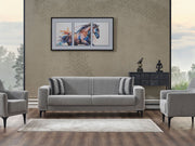Twist Convertible Loveseat in Grey - 200-SER-TWI-PINAR17-2