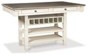 Two-tone Bolanburg Counter Height Dining Table and 4 Barstools - PKG014019