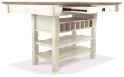 Two-tone Bolanburg Counter Height Dining Table and 4 Barstools - PKG014019