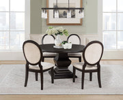 Twyla 5-piece Round Wood Dining Room Table Set Dark Cocoa - 109230-S5
