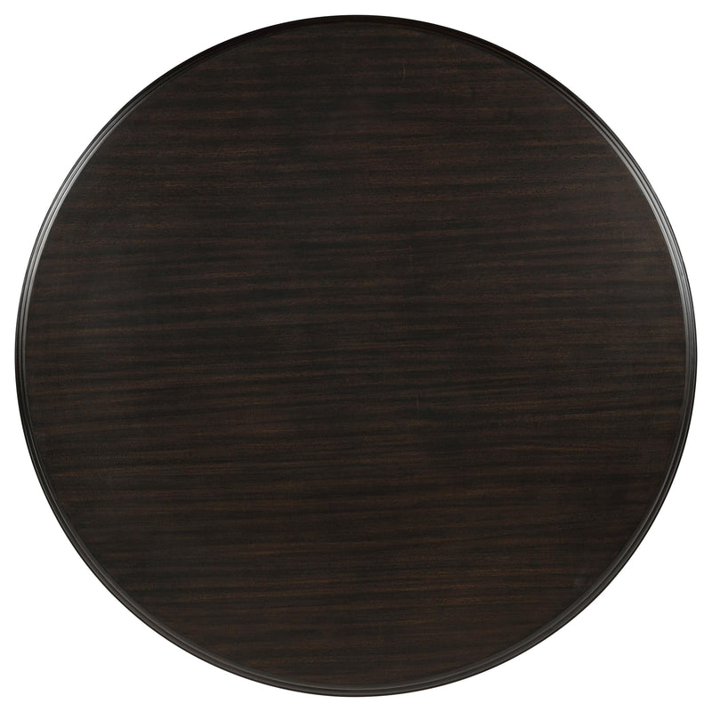 Twyla 5-piece Round Wood Dining Room Table Set Dark Cocoa - 109230-S5