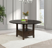Twyla 60-inch Round Dining Table with Drawer Dark Cocoa - 115100