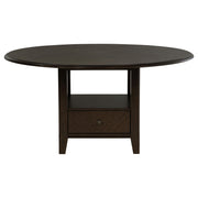 Twyla 60-inch Round Dining Table with Drawer Dark Cocoa - 115100