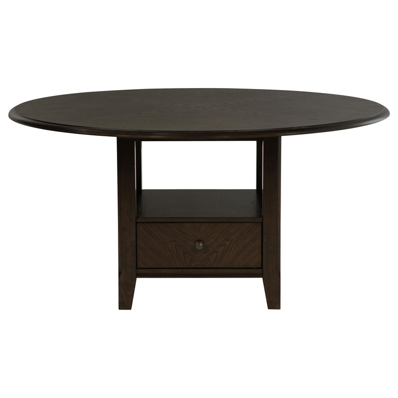 Twyla 60-inch Round Dining Table with Drawer Dark Cocoa - 115100