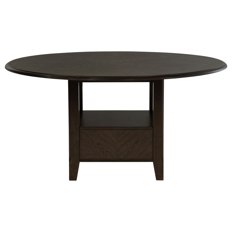 Twyla 60-inch Round Dining Table with Drawer Dark Cocoa - 115100