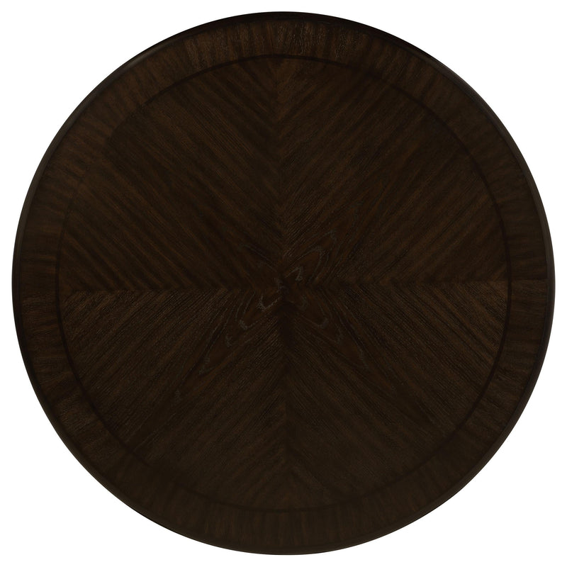 Twyla 60-inch Round Dining Table with Drawer Dark Cocoa - 115100