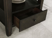 Twyla 60-inch Round Dining Table with Drawer Dark Cocoa - 115100