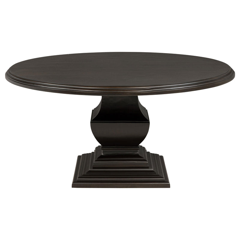 Twyla 7-piece Round Wood Dining Room Table Set Dark Cocoa - 109230-S7