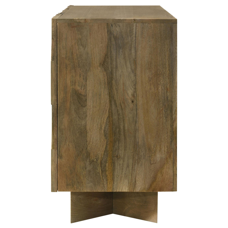 Tyler 3-door Solid Wood Sideboard Buffet Cabinet Mango Brown - 130515