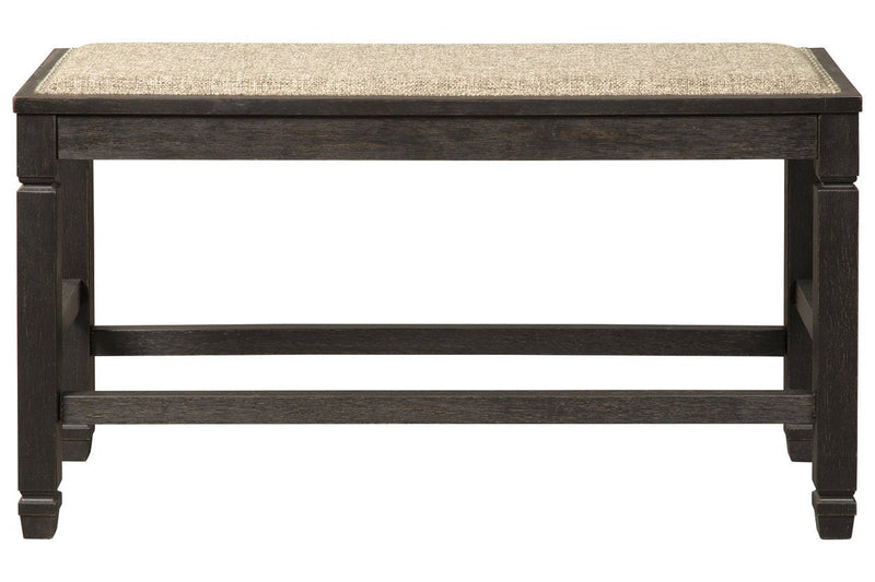 Tyler Creek Antique Black Counter Height Dining Bench - Gate FurnitureAccent Bench