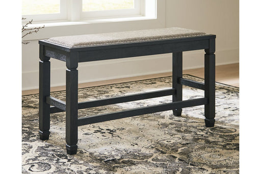 Tyler Creek Antique Black Counter Height Dining Bench - Gate FurnitureAccent Bench