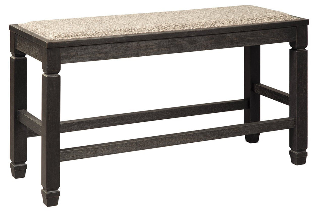 Tyler Creek Antique Black Counter Height Dining Bench - Gate FurnitureAccent Bench