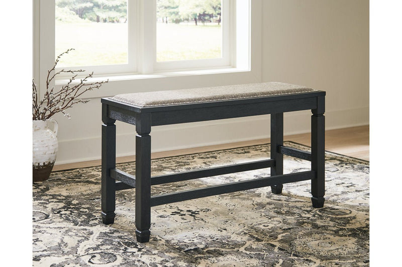 Tyler Creek Antique Black Counter Height Dining Bench - Lara FurnitureAccent Bench