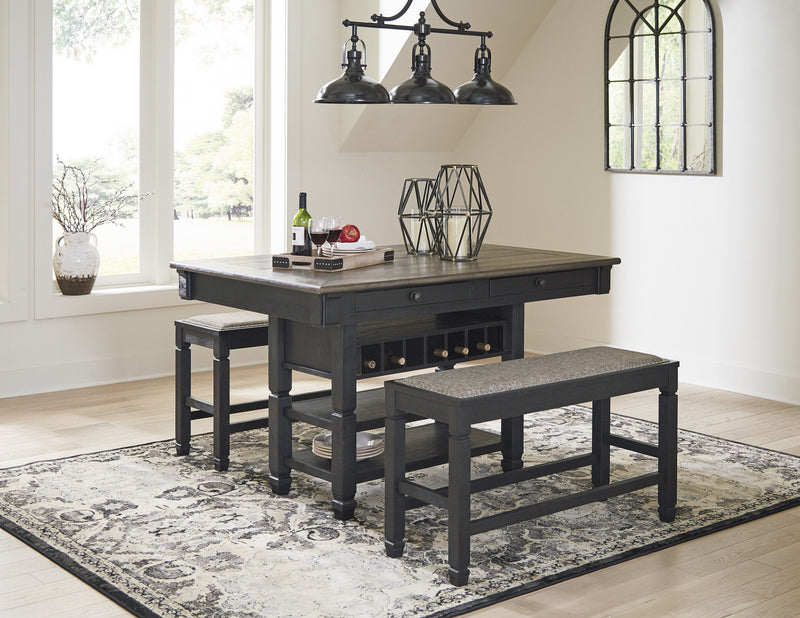Tyler Creek Black - Gray Counter Height Set - Lara FurnitureCounter Height Set