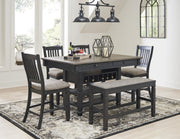Tyler Creek Black - Gray Counter Height Set - Lara FurnitureCounter Height Set