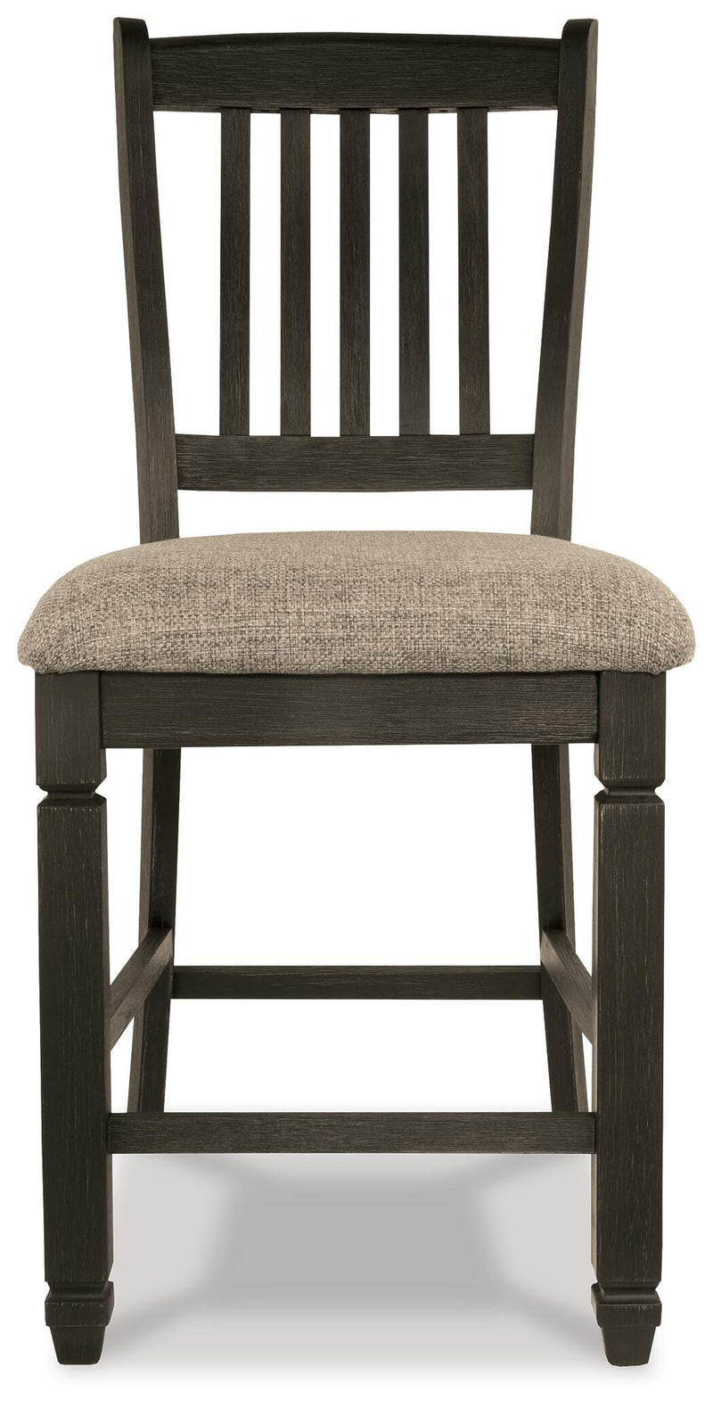 Tyler Creek Black/Grayish Brown Counter Height Table with 4 Barstools, Server and Display Cabinet - D736D13