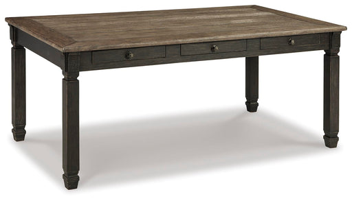 Tyler Creek Black/Grayish Brown Dining Table and 4 Chairs with Bench - D736D11