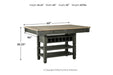 Tyler Creek Black/Gray Counter Height Dining Table - Gate FurnitureCounter Height Table