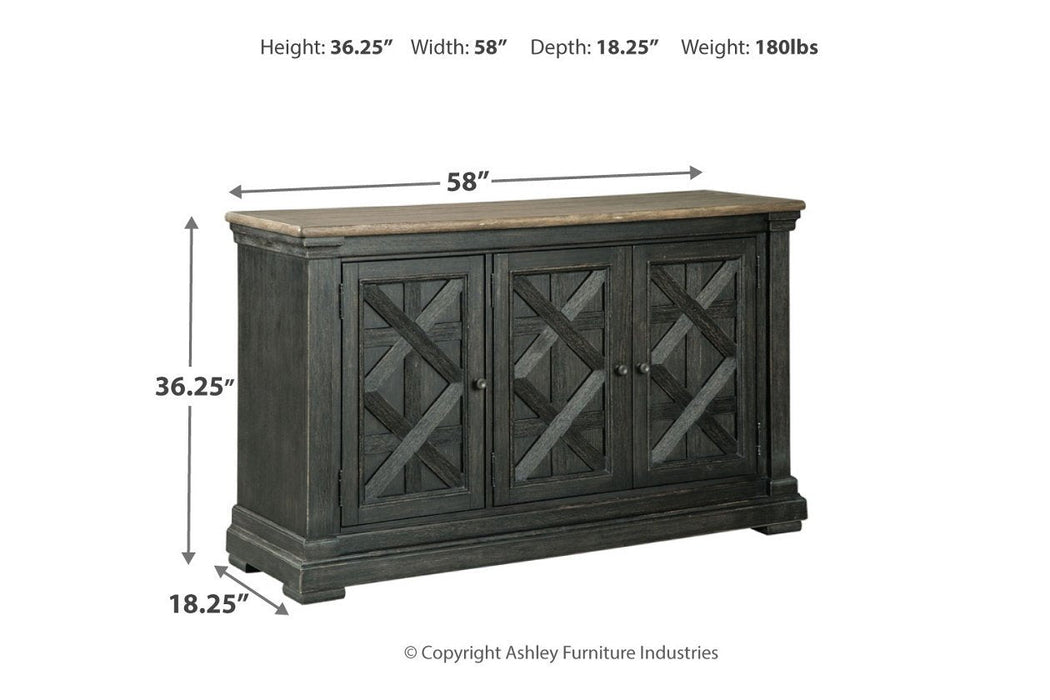 Tyler Creek Black/Gray Dining Server - Gate FurnitureCabinet