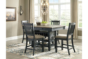 Tyler Creek Black/Grayish Brown Counter Height Bar Stool (Set of 2) - Lara FurnitureBarstool