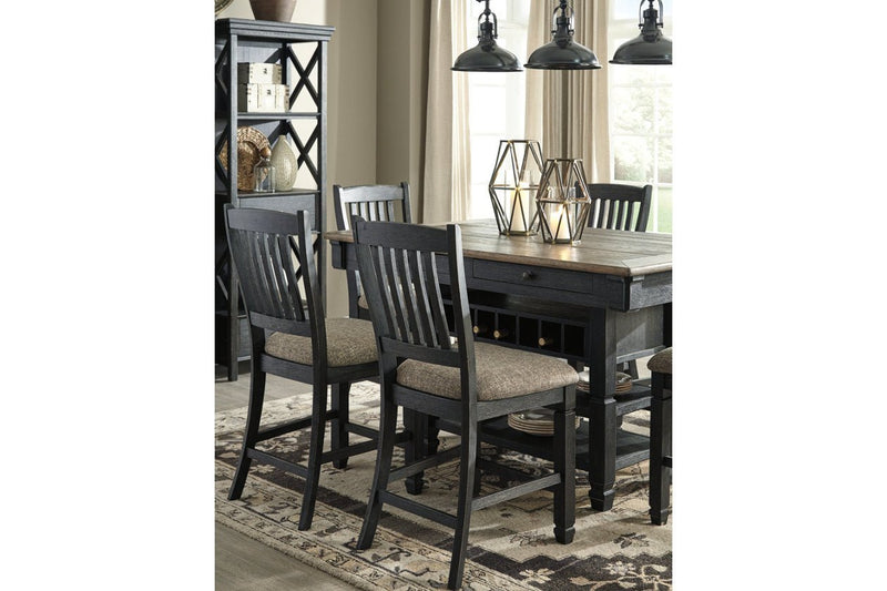 Tyler Creek Black/Grayish Brown Counter Height Bar Stool (Set of 2) - Lara FurnitureBarstool