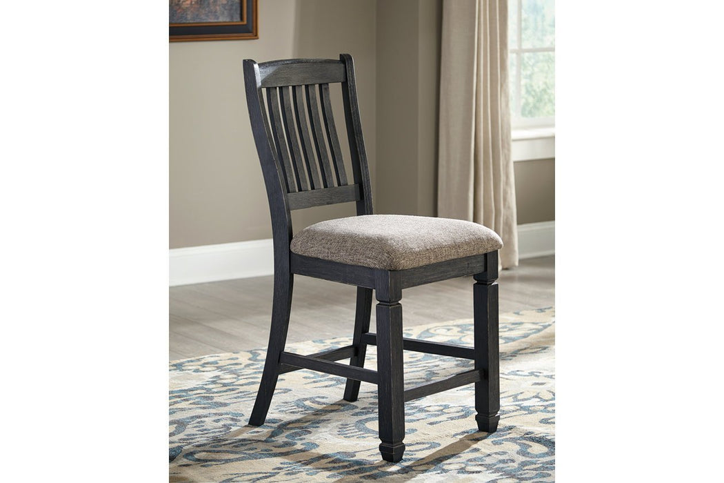 Tyler Creek Black/Grayish Brown Counter Height Bar Stool (Set of 2) - Gate FurnitureBarstool