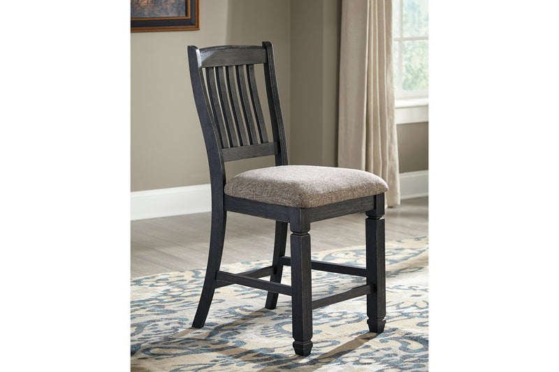 Tyler Creek Black/Grayish Brown Counter Height Bar Stool (Set of 2) - Lara FurnitureBarstool