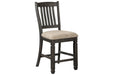 Tyler Creek Black/Grayish Brown Counter Height Bar Stool (Set of 2) - Gate FurnitureBarstool