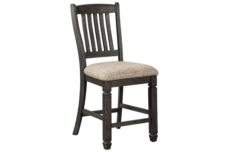 Tyler Creek Black/Grayish Brown Counter Height Bar Stool (Set of 2) - Lara FurnitureBarstool
