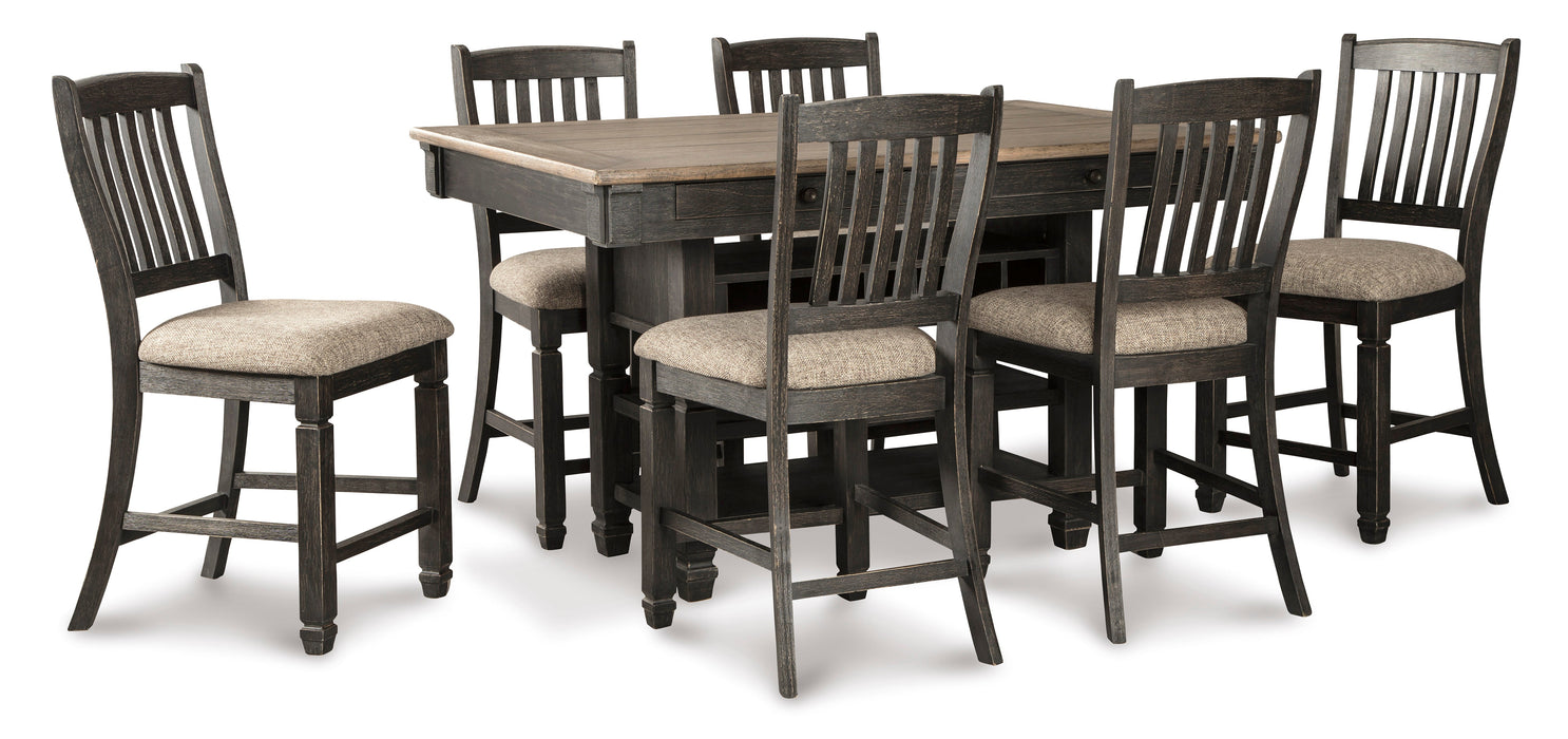 Tyler Creek Black/Grayish Brown Counter Height Set - Gate FurnitureCounter Height Set
