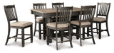 Tyler Creek Black/Grayish Brown Counter Height Set - Gate FurnitureCounter Height Set