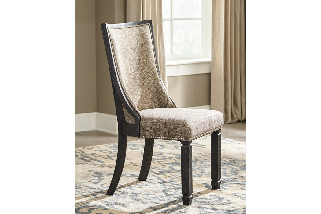 Tyler Creek Black/Grayish Brown Dining Chair (Set of 2) - Gate FurnitureDining Chair