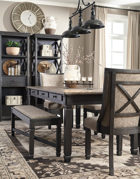 Tyler Creek Black/Grayish Brown Rectangular Dining Set - Gate FurnitureDining Room Set