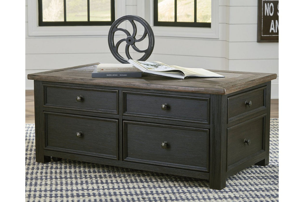 Tyler Creek Grayish Brown/Black Coffee Table with Lift Top - Gate FurnitureCoffee Table