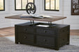Tyler Creek Grayish Brown/Black Coffee Table with Lift Top - Gate FurnitureCoffee Table