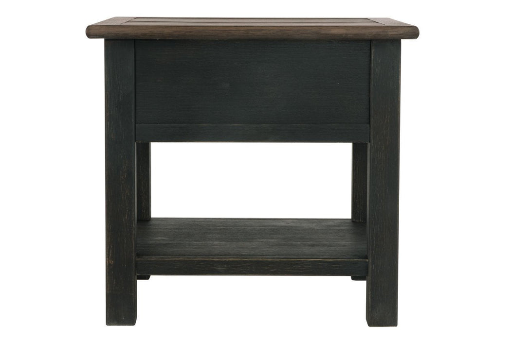 Tyler Creek Grayish Brown/Black End Table - Gate FurnitureEnd Table