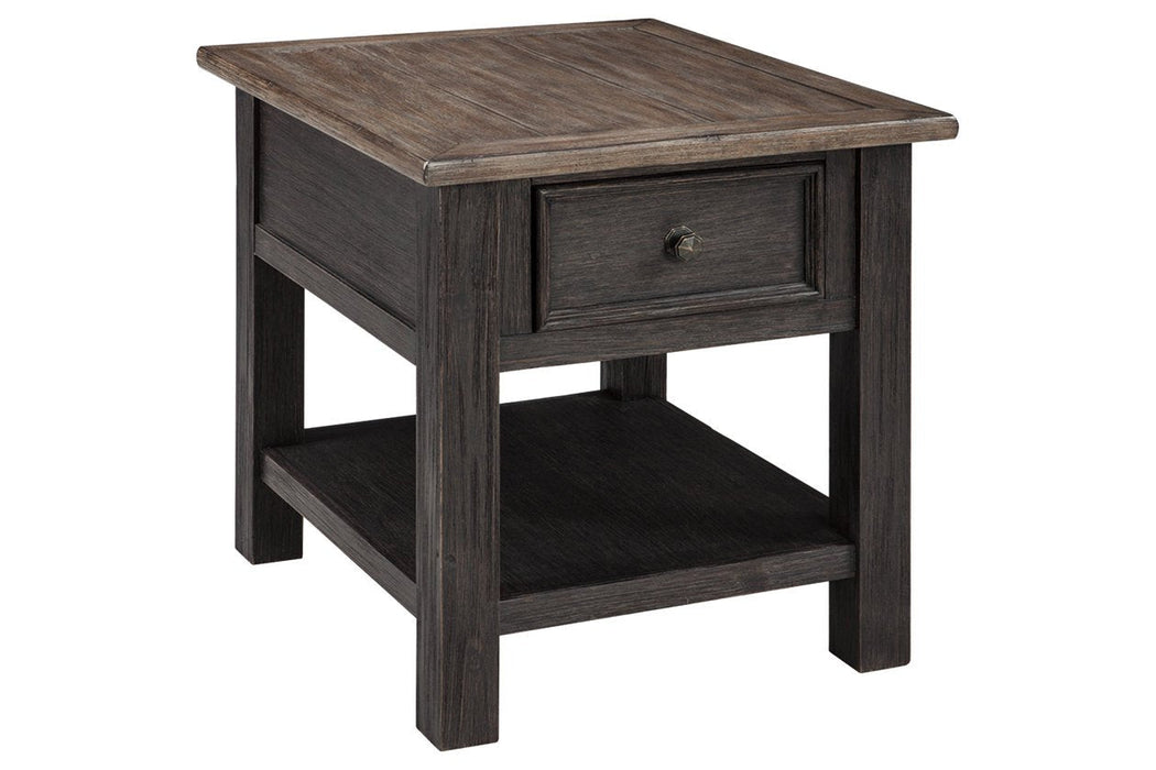 Tyler Creek Grayish Brown/Black End Table - Gate FurnitureEnd Table