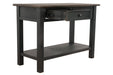 Tyler Creek Grayish Brown/Black Sofa/Console Table - Gate FurnitureSofa Table