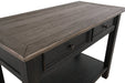 Tyler Creek Grayish Brown/Black Sofa/Console Table - Gate FurnitureSofa Table