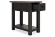 Tyler Creek Two - tone Chairside End Table - Gate FurnitureEnd Table Chair Side