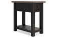 Tyler Creek Two - tone Chairside End Table - Gate FurnitureEnd Table Chair Side