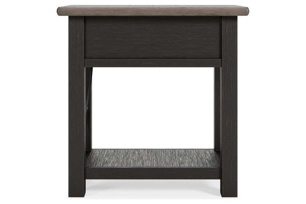 Tyler Creek Two - tone Chairside End Table - Gate FurnitureEnd Table Chair Side