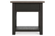 Tyler Creek Two - tone Chairside End Table - Gate FurnitureEnd Table Chair Side
