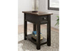 Tyler Creek Two - tone Chairside End Table - Gate FurnitureEnd Table Chair Side