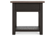 Tyler Creek Two - tone Chairside End Table - Gate FurnitureEnd Table Chair Side