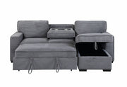 U0203 Light Grey Reversible Sofa Bed - Lara FurnitureSleeper Sectional